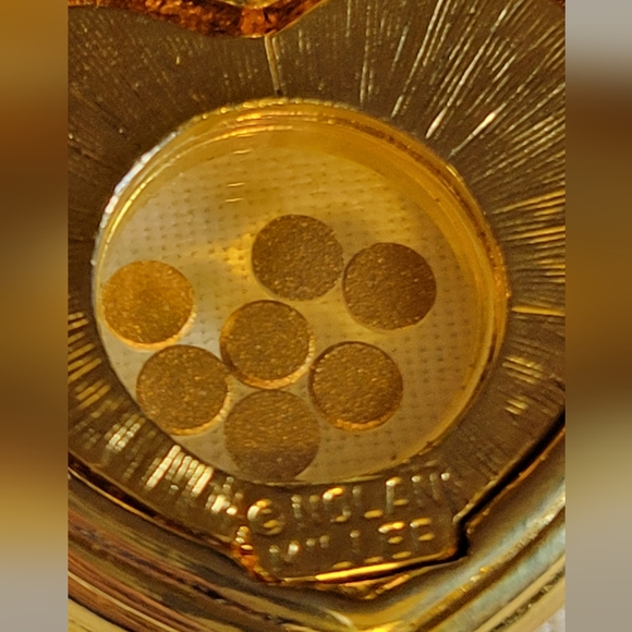 Nolan Miller Gold Tone Crystal Heart with Floating Crystals Pendant Enhancer - Picture 3 of 9